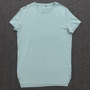 Alphalete T Shirt Mens Medium Blue Short Sleeve Training Gym Workout Performance